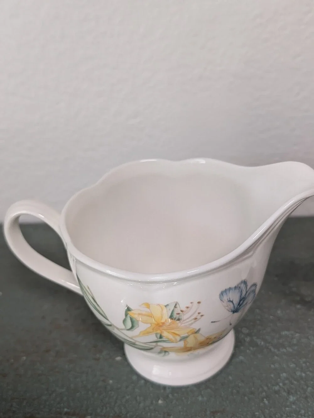 Vintage Lenox Butterfly Meadow Creamer and Lidded Sugar Louise Le Luyer Floral